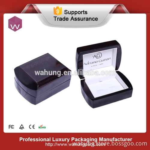Fashionable customize wooden cufflink box wood with custom logo (WH-1915)